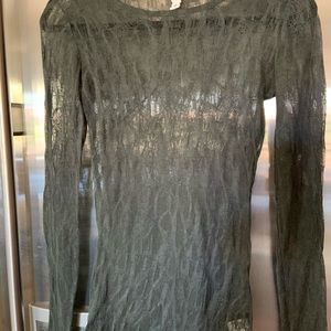 Overlay forest green long sleeve T-shirt top